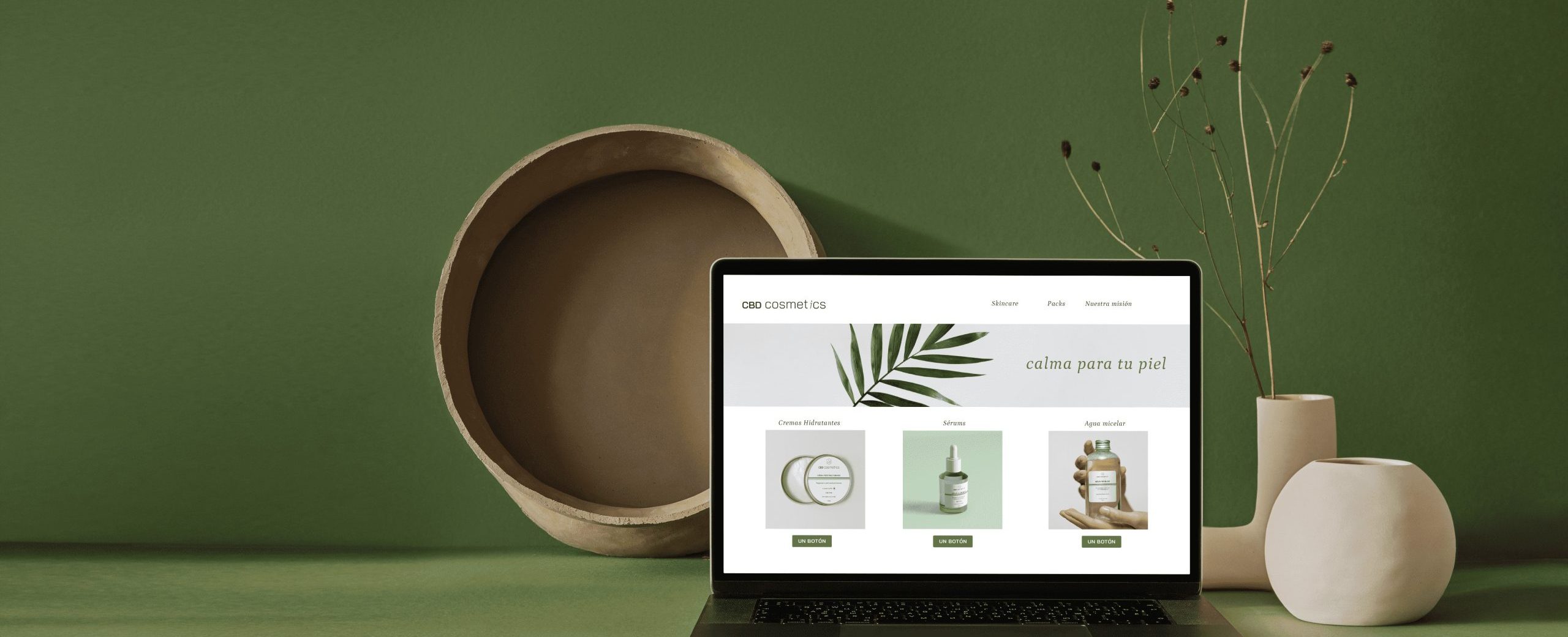 MacBook Pro with Vase Mockup